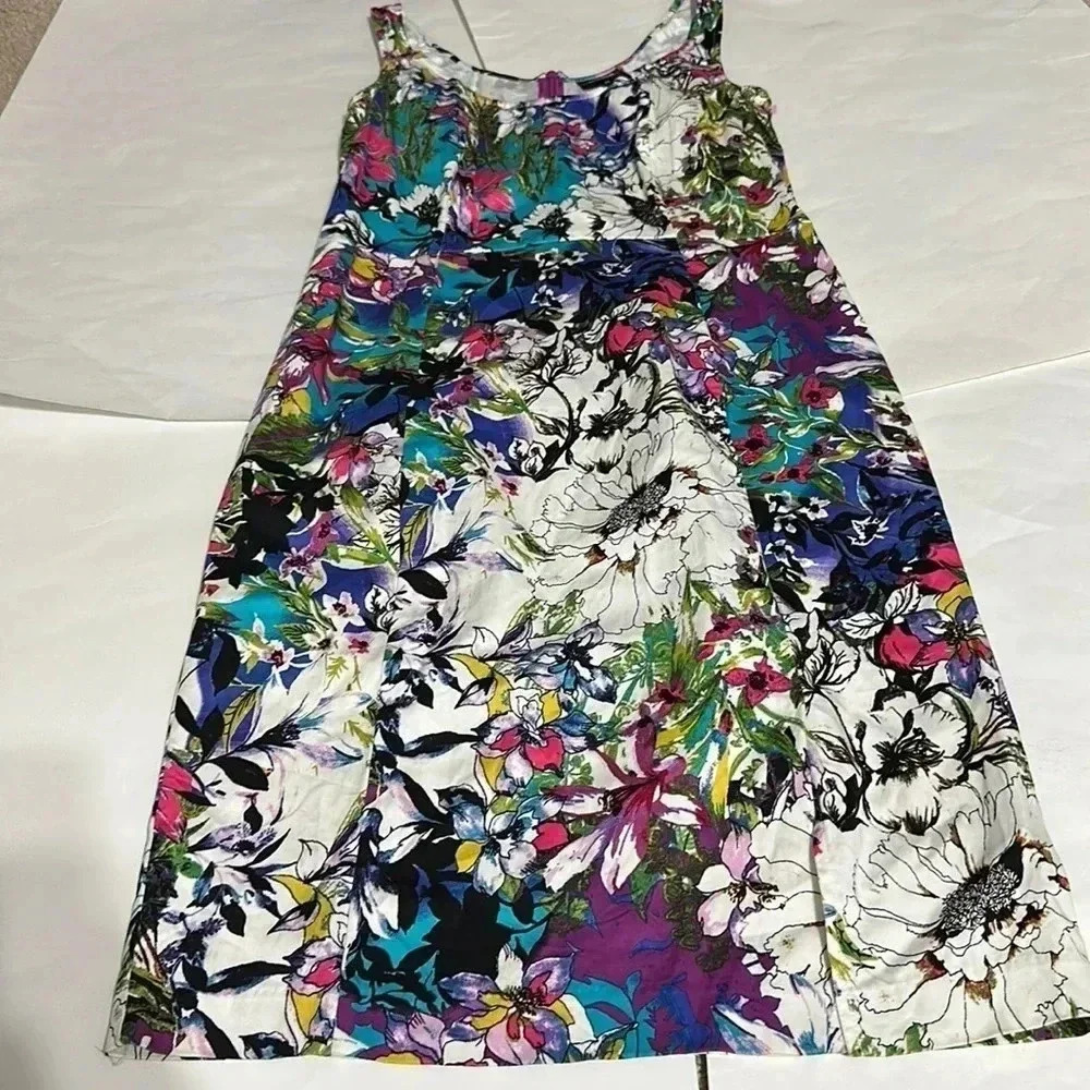 Nicole by Nicole Miller floral sleeveless midi dress size 12